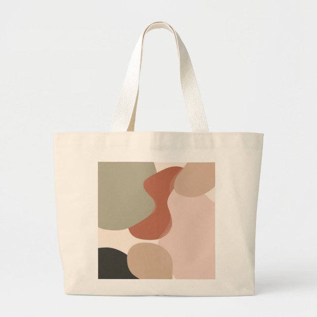 Grand Tote Bag Abstract Organic Blob Art – Modern Minimal (Devant)