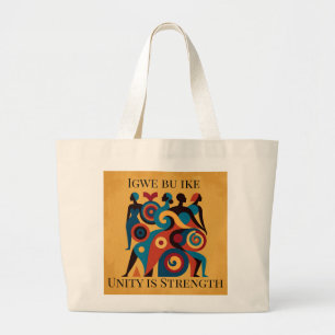 Grand Tote Bag Abstrait Femmes Africaines Art Géométrique Rétro O