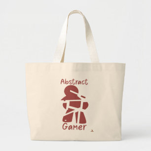 Grand Tote Bag Abstrait Gamer Fun Broken Meeple Cool Art