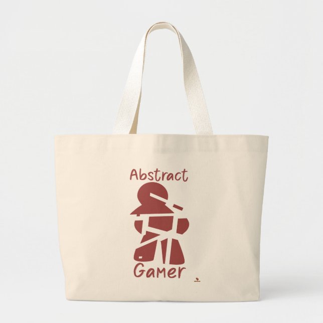 Grand Tote Bag Abstrait Gamer Fun Broken Meeple Cool Art (Devant)
