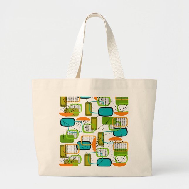 Grand Tote Bag Abstrait moderne du milieu du siècle #57 (Devant)