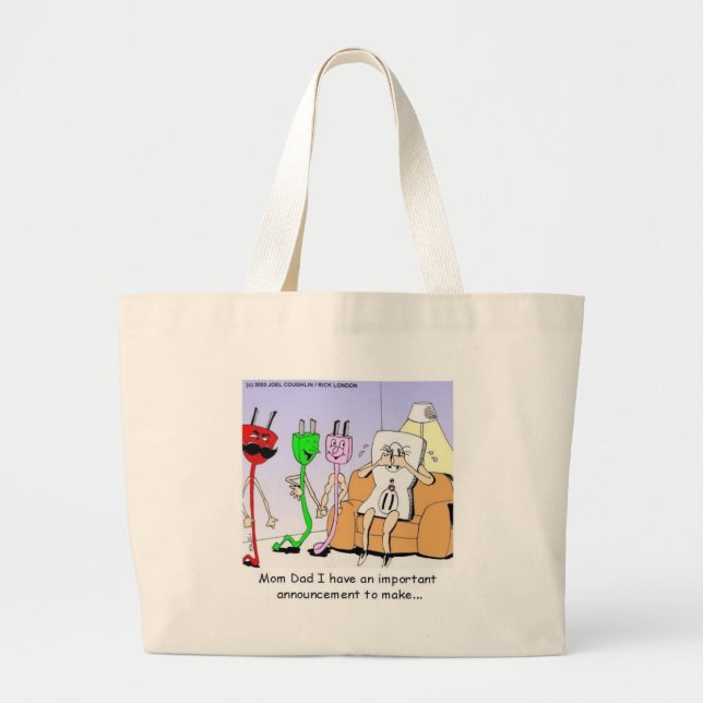 Grand Tote Bag AC/DC câblage drôle relation gai/lesbienne cadeaux (Devant)