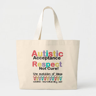 Grand Tote Bag Acceptation autistique Respect non guéri