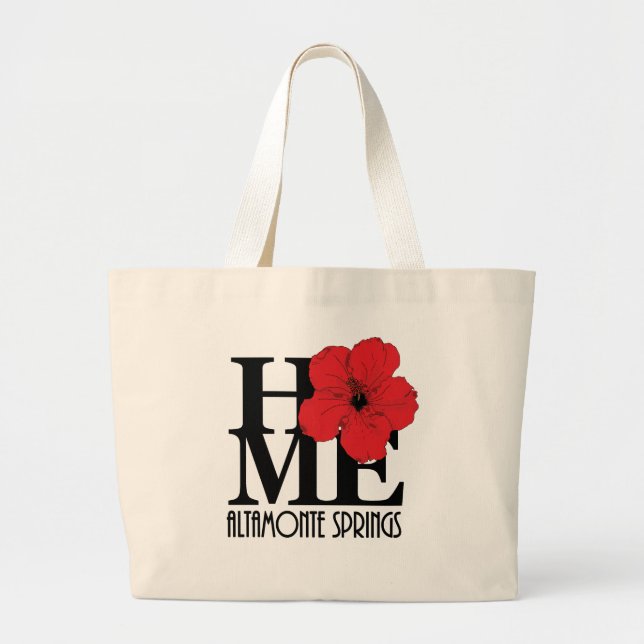 Grand Tote Bag ACCUEIL Altamonte Springs Hibiscus rouge (Devant)