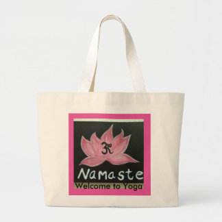 Grand Tote Bag Accueil de Namaste au yoga