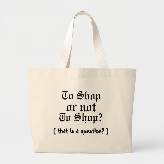 Grand Tote Bag Acheter, ou pas, Acheter ? (Devant)