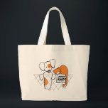 Grand Tote Bag Adopt Pets Patch & Rusty™<br><div class="desc">Click "Read more" for how to change background colors.Others to adopt homeless pets with this original & art by Andie of Off-Leash Art™ of her characters Patch & Rusty perched beside a PLEASE ADOPT sign. To change the background color, click the orange "customize it!" button below the product image, then...</div>