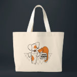 Grand Tote Bag Adopt Pets Patch & Rusty™<br><div class="desc">Click "Read more" for how to change background colors.Others to adopt homeless pets with this original & art by Andie of Off-Leash Art™ of her characters Patch & Rusty perched beside a PLEASE ADOPT sign. To change the background color, click the orange "customize it!" button below the product image, then...</div>
