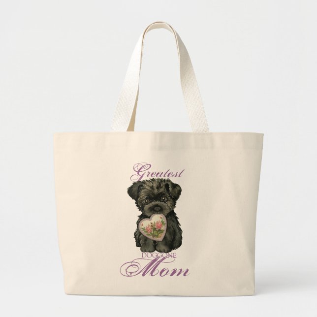 Grand Tote Bag Affenpinscher Heart Mom (Devant)