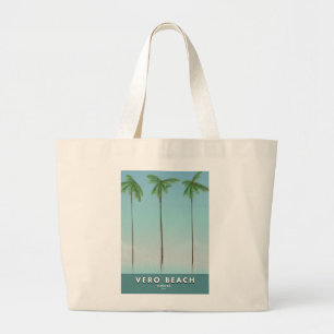 Grand Tote Bag Affiche de voyage vintage Vero Beach Floride
