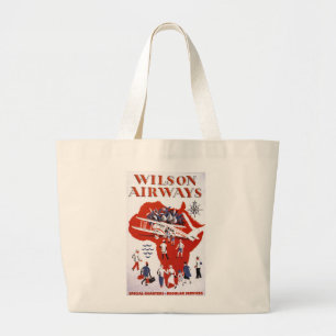 Grand Tote Bag ~ Afrique de voies aériennes de Wilson