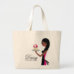 Grand Tote Bag Afro-américain de Cutie de petit gâteau de 311
