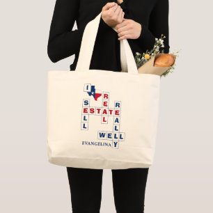 Grand Tote Bag Agent immobilier TEXAS Texan