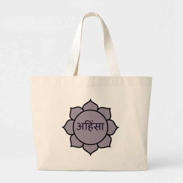 Grand Tote Bag ahimsa (lotus) .jpg (Devant)