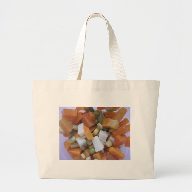 Grand Tote Bag Aimer les légumes mixtes (Devant)