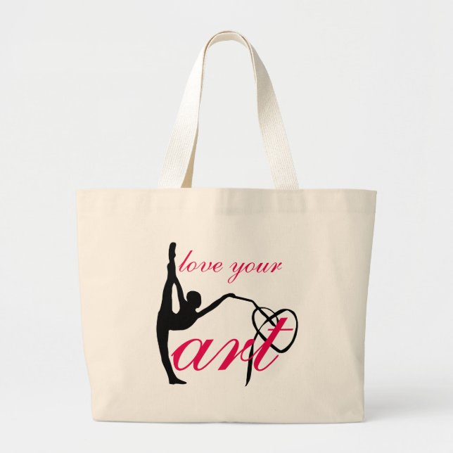 Grand Tote Bag "Aimez votre Ba de danse de gymnastique rythmique (Devant)