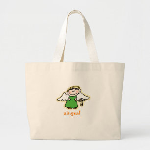 Grand Tote Bag aingeal (peu d'ange dans l'Irlandais)