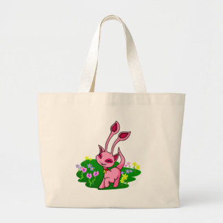 Grand Tote Bag Aisha rose caracolant par des fleurs