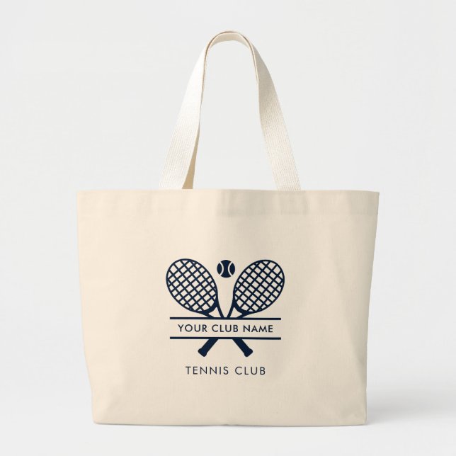 Grand Tote Bag Ajouter votre nom de club Tennis Team Promotional  (Devant)
