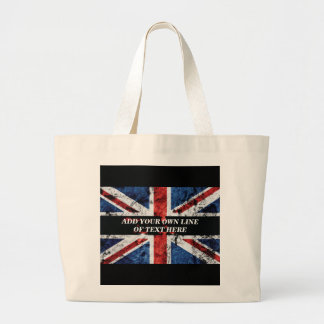 Grand Tote Bag Ajouter votre texte sur le drapeau anglais Jeu d'o
