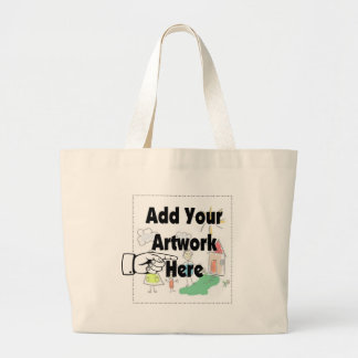 Grand Tote Bag Ajoutez votre propre oeuvre d'art ou l'oeuvre d'en