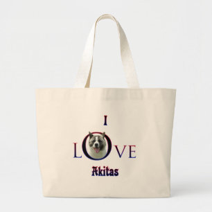 Grand Tote Bag Akita I Love