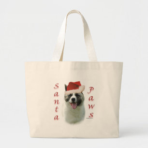 Grand Tote Bag Akita Père Noël Paws