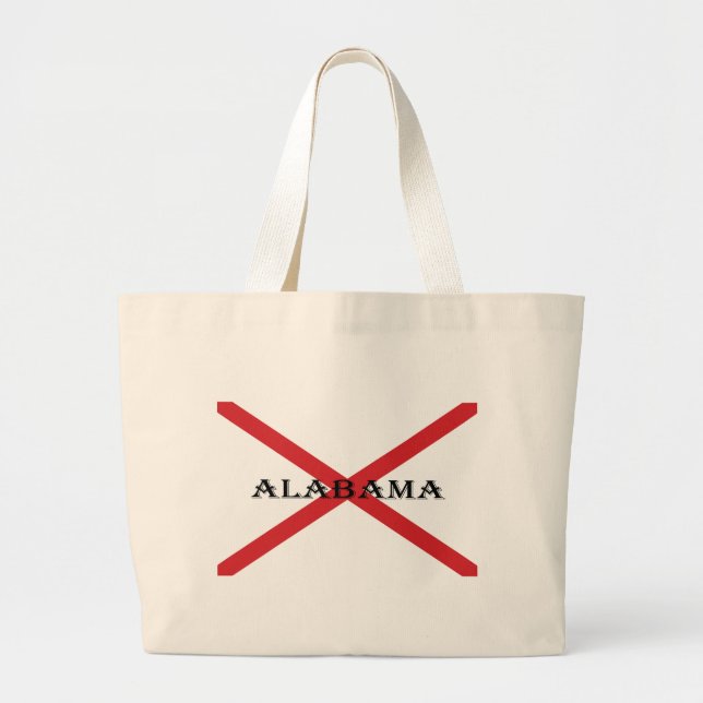 Grand Tote Bag Alabama et le drapeau (Devant)