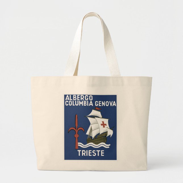 Grand Tote Bag Albergo Columbia Gênes ~ Trieste (Devant)