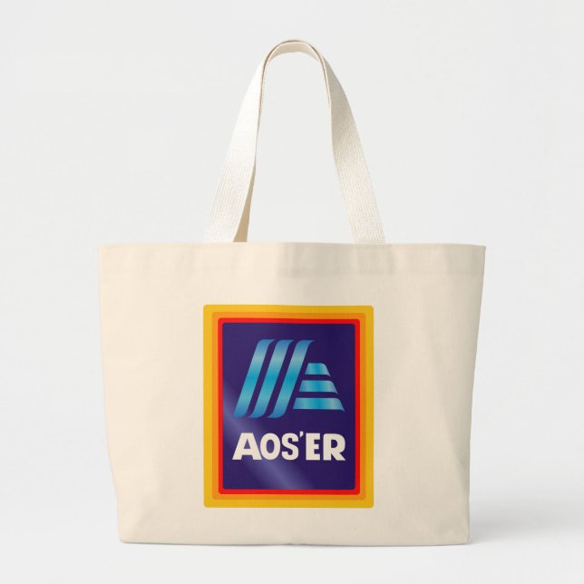 Grand Tote Bag Aldi Nerd "Aos'er" tote bags (Devant)