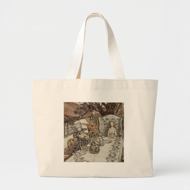 Grand Tote Bag Alice Anniversaire Anniversaire Fête de la haine d (Devant)