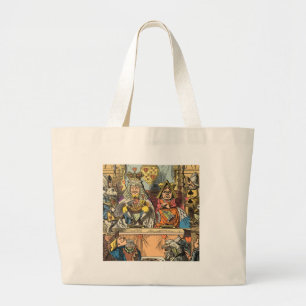 Grand Tote Bag Alice au pays des merveilles Chat du Cheshire Pers
