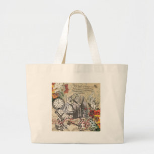 Grand Tote Bag Alice au pays des merveilles Rideau Art classique
