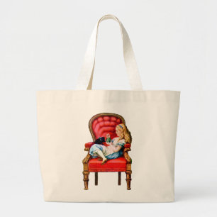 GRAND TOTE BAG ALICE ET SON CHAT, DINAH