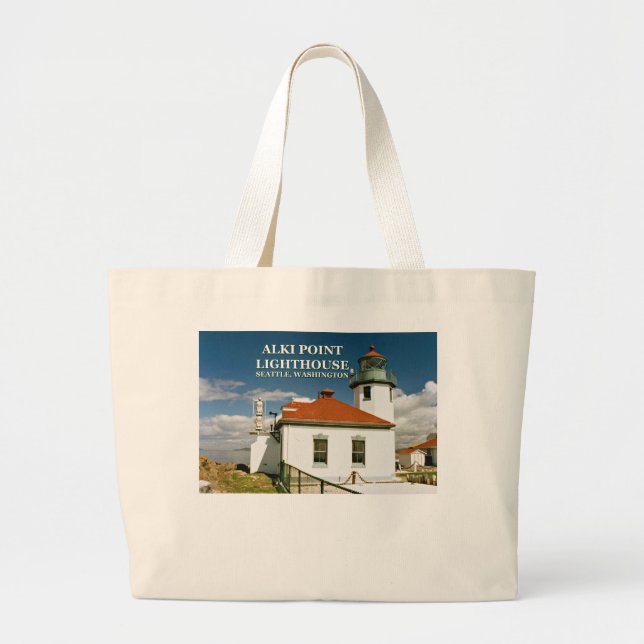 Grand Tote Bag Alki Point Lighthouse, Seattle Washington (Devant)