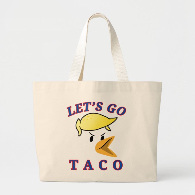 Grand Tote Bag Allons au TACO (Devant)