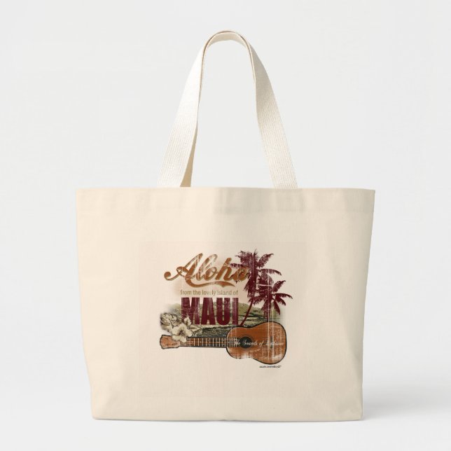 GRAND TOTE BAG ALOHA MAUI (Devant)