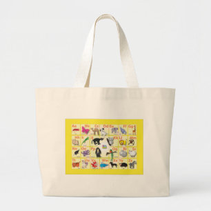 Grand Tote Bag Alphabet anglais