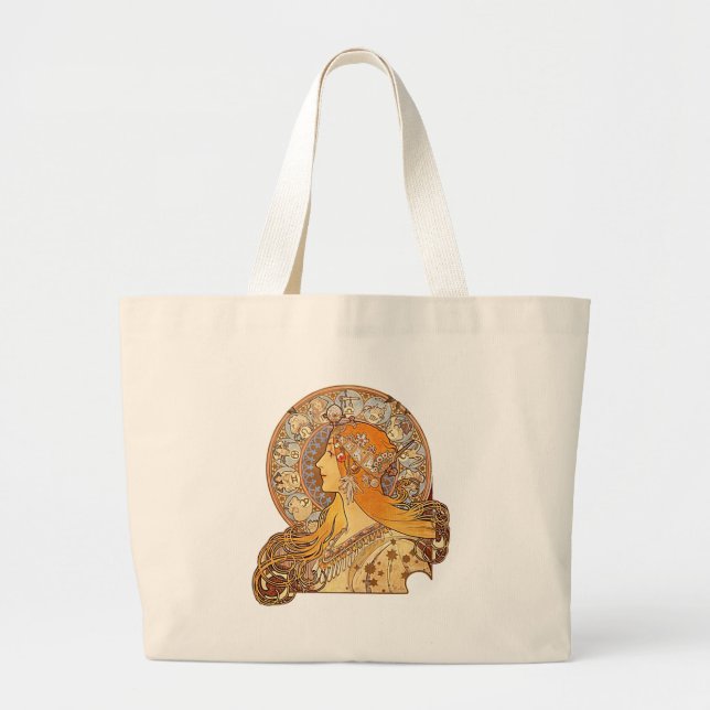 Grand Tote Bag Alphonse Mucha - zodiaque (Devant)