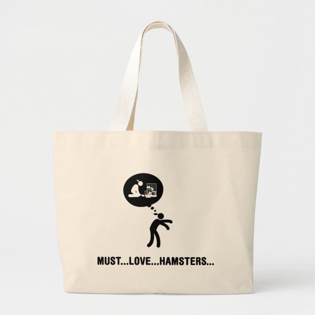 Grand Tote Bag Amant de hamster (Devant)