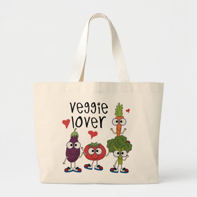 Grand Tote Bag Amant végétarien (Devant)