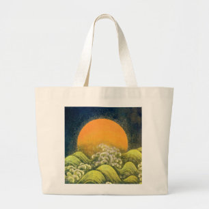 Grand Tote Bag AMATERASU , SUN GODDESS ,yellow green black