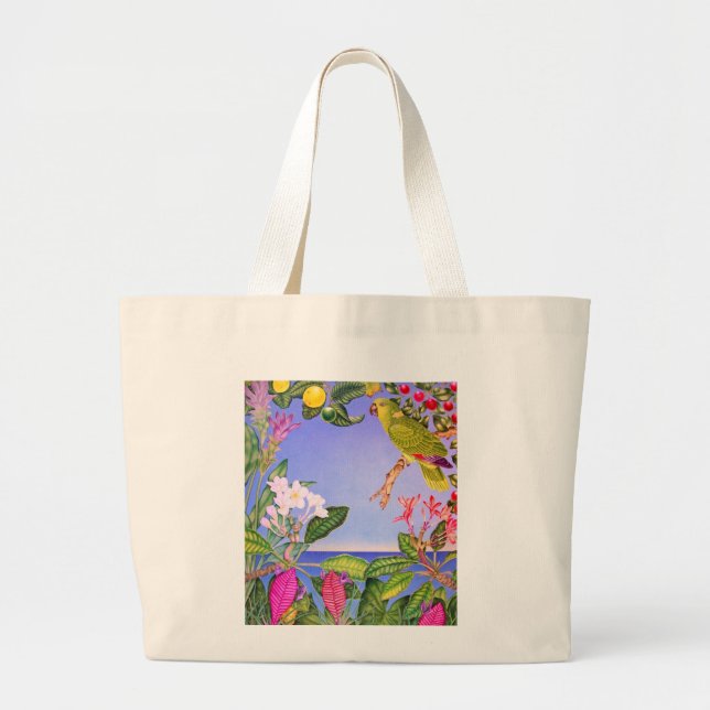 Grand Tote Bag Amazone Jaune-faite une sieste (Devant)