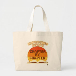 Grand Tote Bag Améliorer La Vie Par L'Auteur Chapitre Slogan Fun