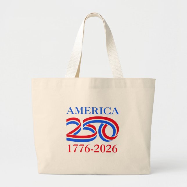 Grand Tote Bag America 250th Anniversary 1776-2026 Patriotic  (Devant)
