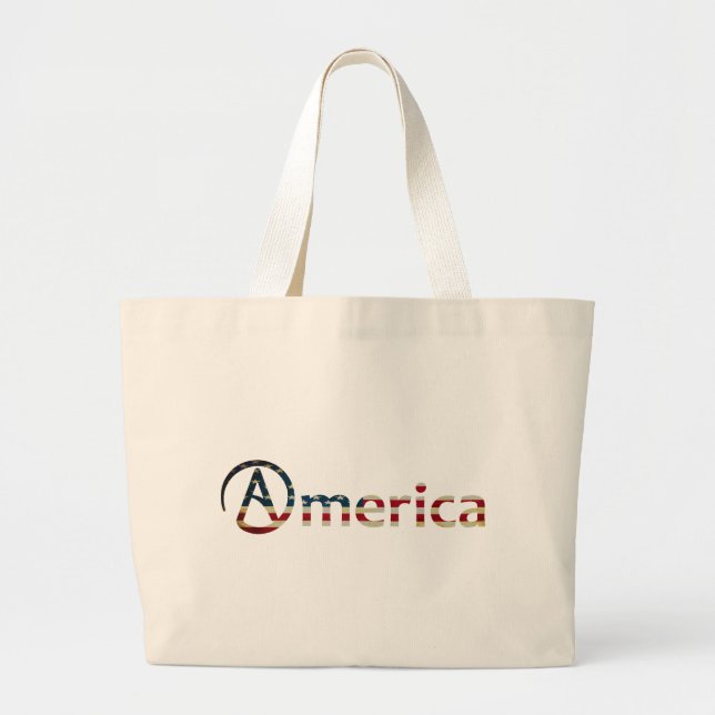 Grand Tote Bag Américain athée (Devant)