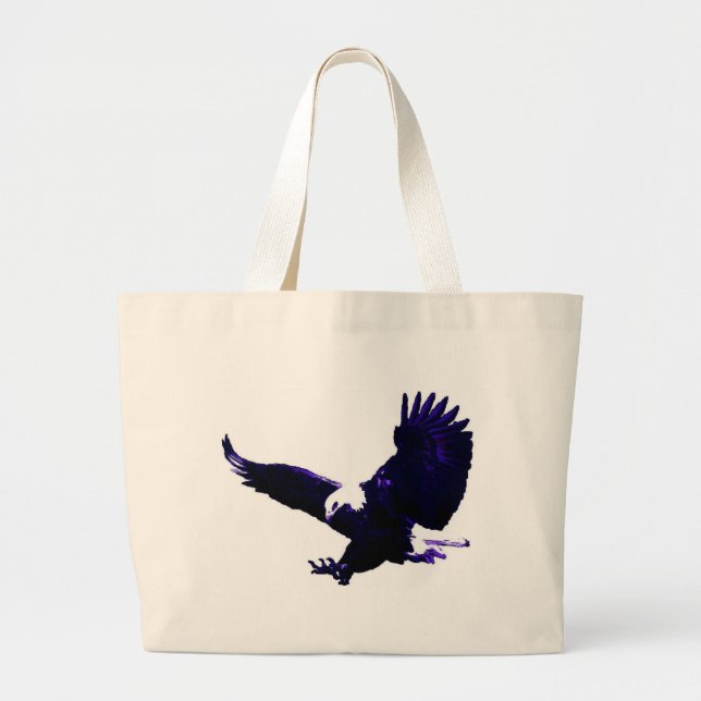 Grand Tote Bag American Bald Eagle Landing (Devant)