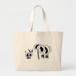 Grand Tote Bag amis d'âne et d'éléphant