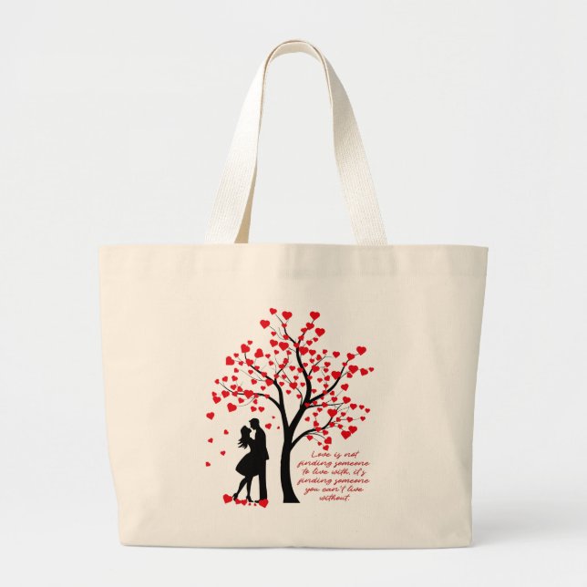 Grand Tote Bag Amour Arbre (Devant)