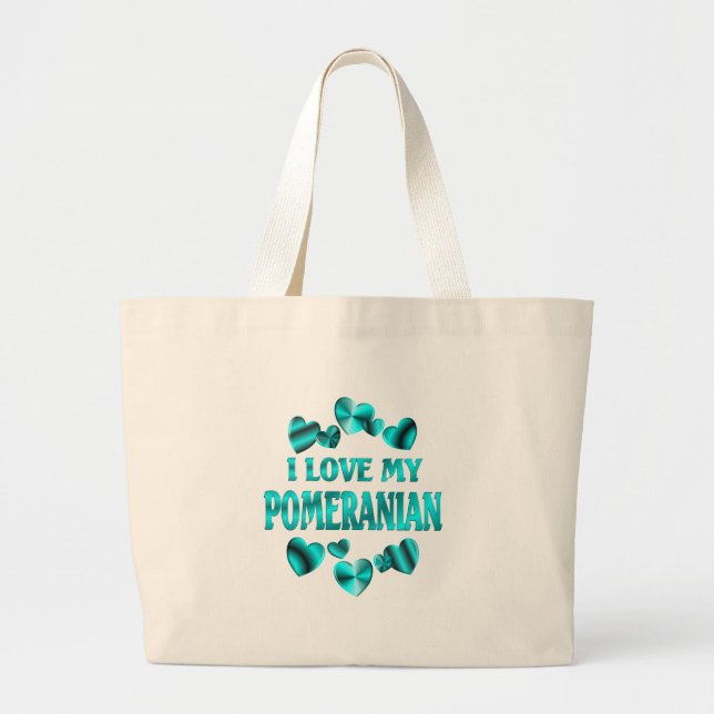 Grand Tote Bag Amour de POMERANIAN (Devant)